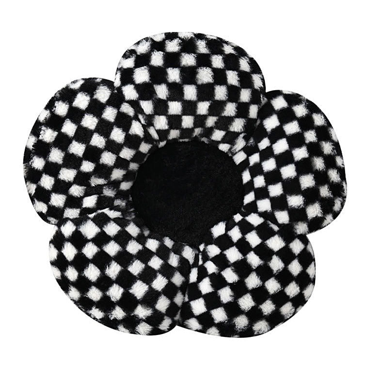 Floral Checkered Cushion