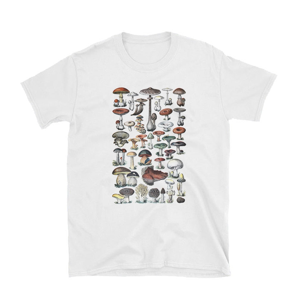 Vintage Mushroom Print T-Shirt