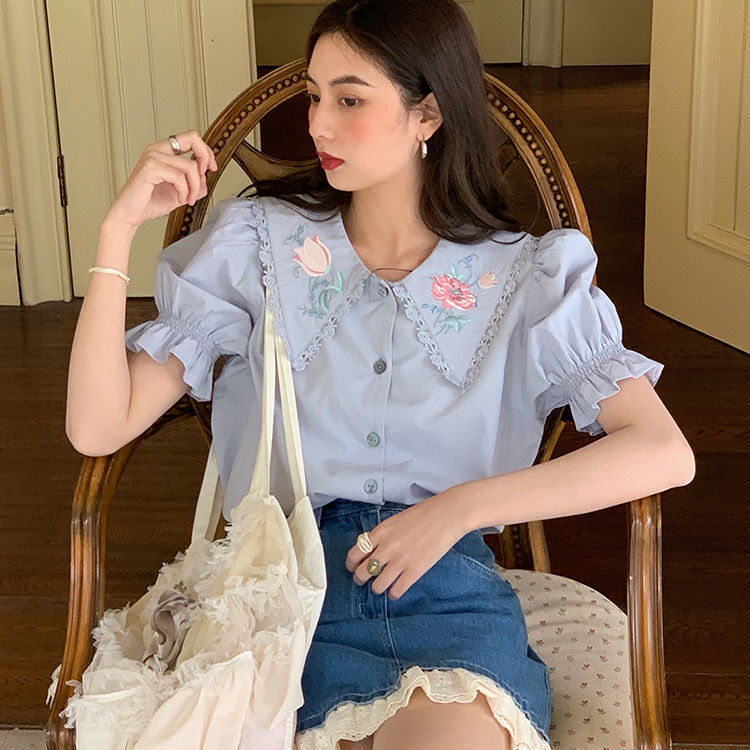 Vintage shirt with embroidery