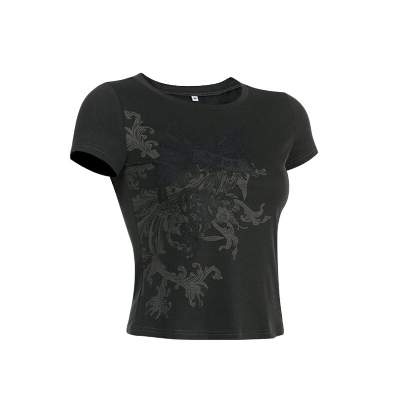 Fairy Grunge Floral Print T-shirt