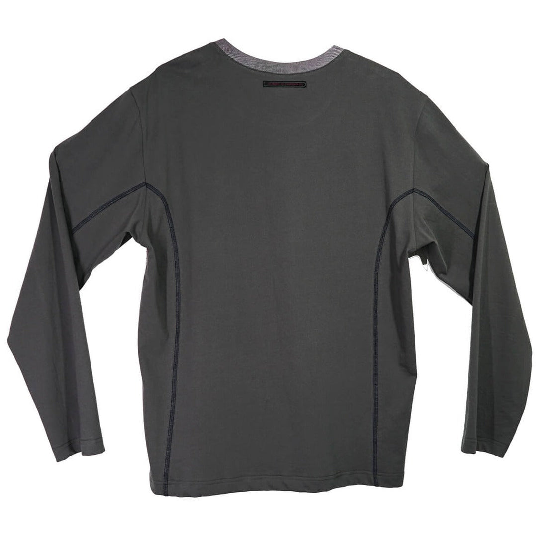 Skate Print Oversized Long Sleeve Gray Unisex Shirt