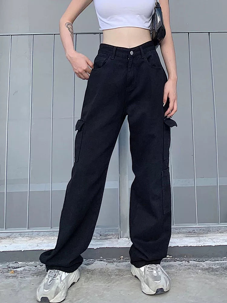 3 Pocket High Waisted Cargo Trousers