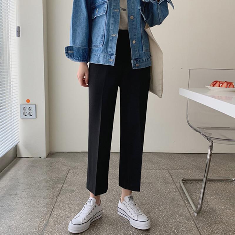 Casual High Waist Office Style Straight Pants
