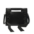 Elegant Ribbon Thin Chain Strap Small Black Shoulder Bag