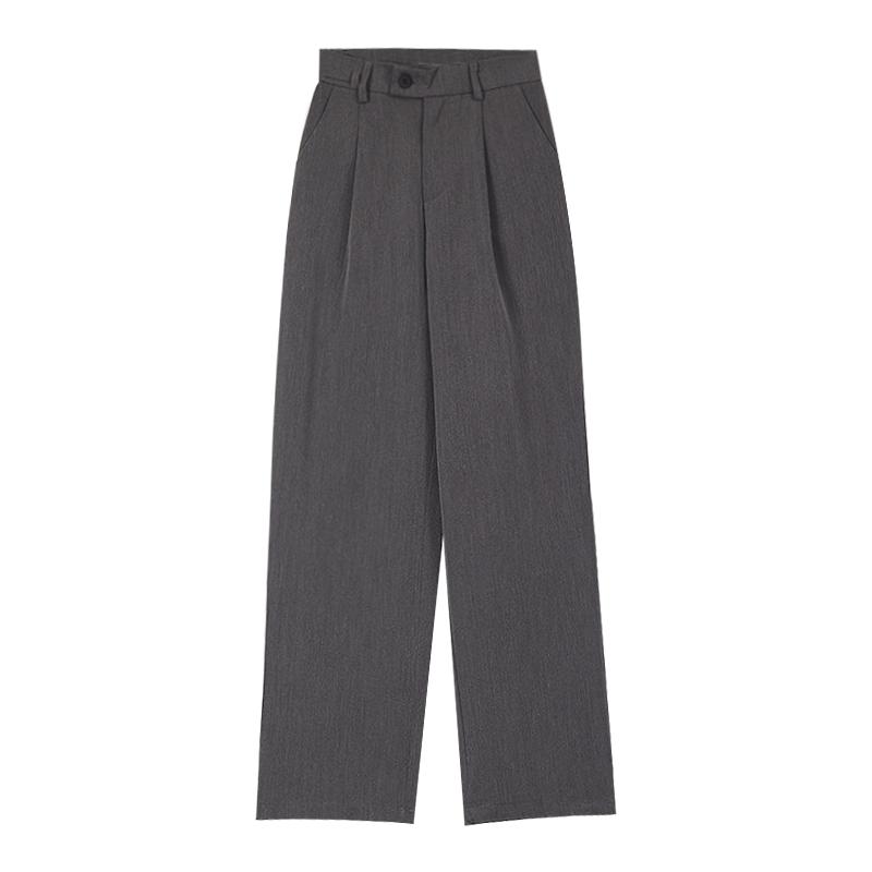 Solid Color Korean Aesthetic Straight Suit Pants