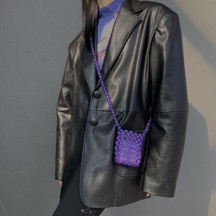Transparent Beaded Internet Girl Crossbody Bag