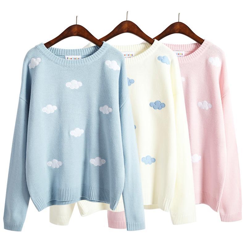 Kawaii Clouds Soft Sweater