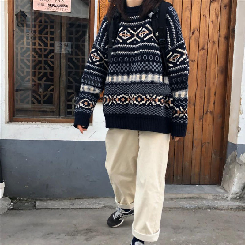 Knitted Retro Vintage Sweater