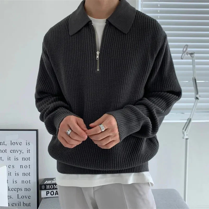 Refined Comfort Quarter-Zip Knit Sweater